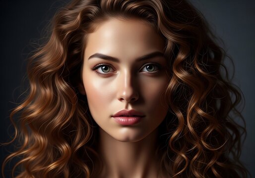 Ethereal Muse: Sculpted Curls & Luminous Skin