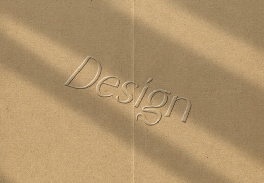 Pressed Paper Logo & Text Effect