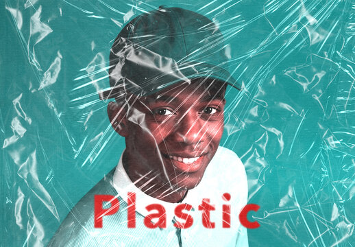 Plastic Wrap Wrinkle Photo Effect