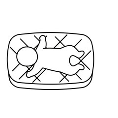 Fototapeta premium Stylized human figure on a grid