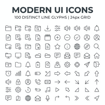 Stylized Minimalist Interface Vector Illustration