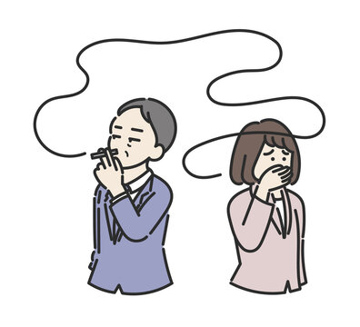 受動喫煙をイメージしたイラスト