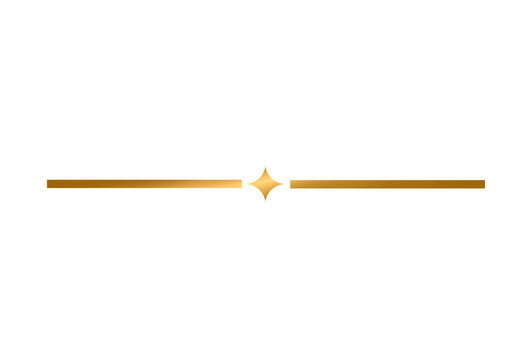 Luxury Gold Diamond Divider PNG with Transparent Background