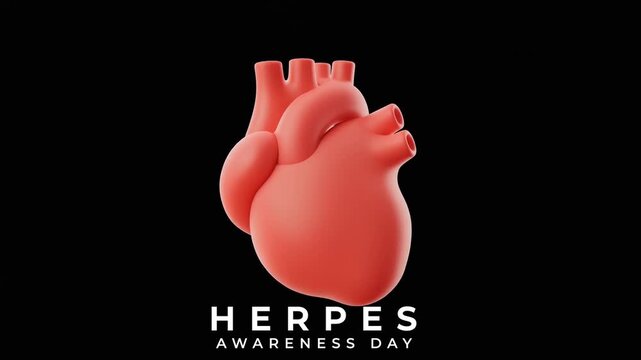 Herpes Awareness Day Understanding Herpes and Promoting Informed Sexual Health. Animation Video.