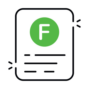 Editable design icon of fail result 


