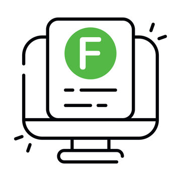Editable design icon of fail result 
