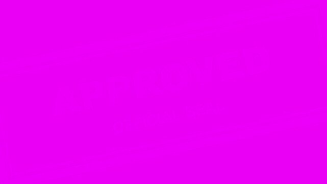 Approved official seal text stamp animation with vibrant magenta chroma key background backdrop with appearing pulsing against video white approved