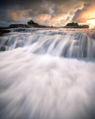 sunset over the river © Setyaji