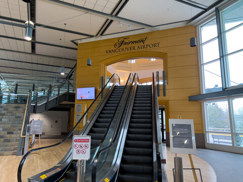 View of Fairmont Hotel Entrance at Vancouver International Airport(YVR)