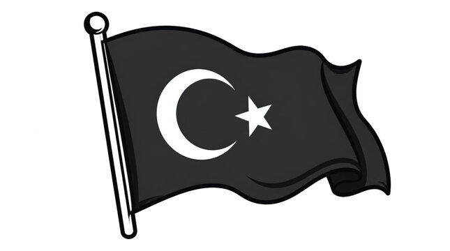 Animated Seamless Turkey Flag Illustration: Motion Graphics Loop for Patriotic and Cultural Projects