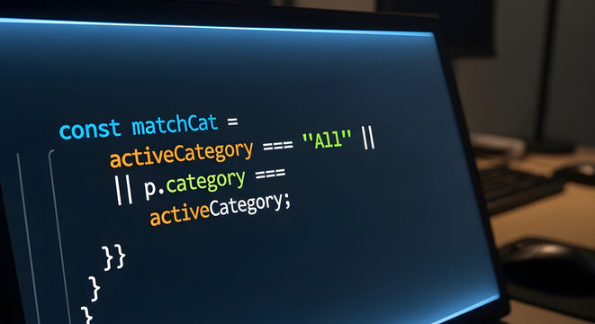 Close Up of Programming Code in Modern Code Editor