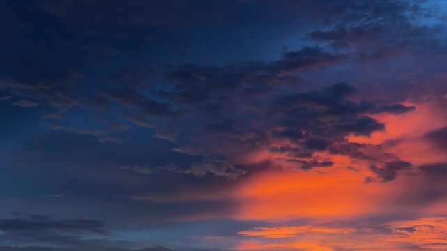 Blue hour post sunset over a beach in Fiji with a beautiful colourful glow of red and other colours in the skyline.