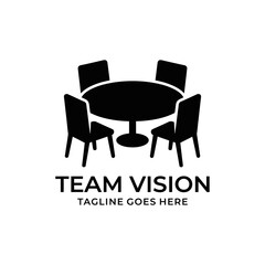 Fototapeta premium Collaboration logo for business consultancy and leadership groups representing corporate unity and teamwork.