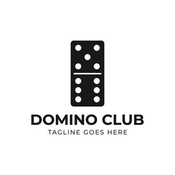 Stylized gaming icon depicting a traditional domino piece for social clubs, entertainment apps, or table game branding.