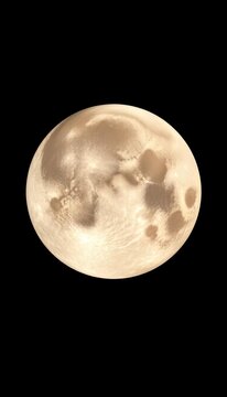 Full moon isolated on black background image in high resolution bright lunar satellite, illumination, celestial body