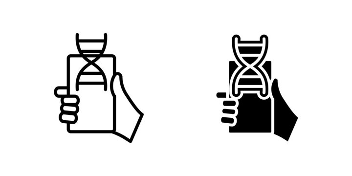 Mobile Genetic Testing dual style icon set