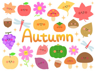 かわいい秋のイラストセット © ayacan