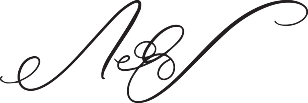 Monogram featuring stylized letters a and b in elegant script with decorative flourishes and a unique design.