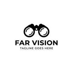 Obraz premium Clean professional binoculars icon. Enhances branding for nature watching, spy equipment, or travel agency identities.