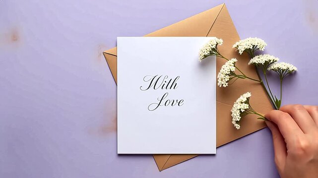 Digital flower blank card decoration abstract background