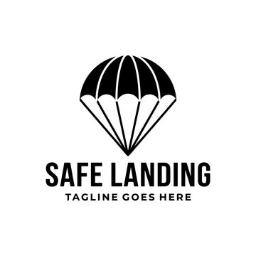Simple parachute icon representing safety, airborne delivery, or logistics. Suitable for shipping companies, skydiving clubs, and emergency aid services.