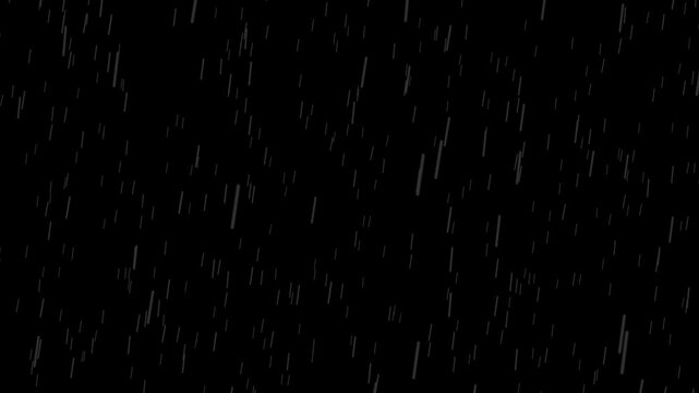 stormy heavy rainfall with wind overlay 4k loopable animation with alpha channel, rain drops overlay animation.