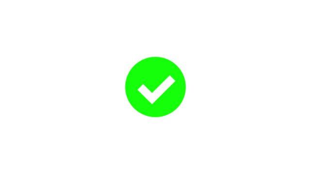 Check mark icon animation .