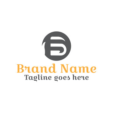 DB or BD logo with letter B in negative space. Circular effect in outside. Fully vector file. CMYK color mode. Editable color, Free font used. Easy to download.