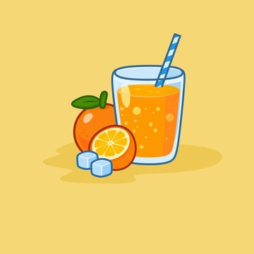 illustration of fresh orange juice