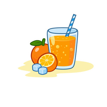 illustration of fresh orange juice