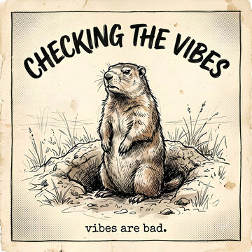 Groundhog &mdash; "CHECKING THE VIBES." / "vibes are bad."