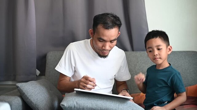 Father and son Magnetic Drawing Board brings happiness, creativity, and development to children.