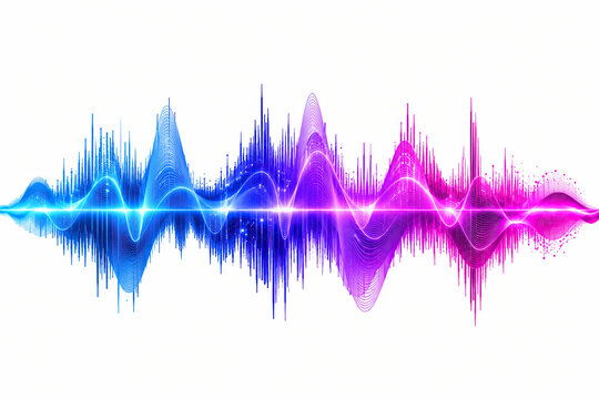 Colorful digital sound wave audio visualization