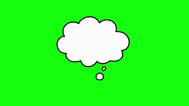 Flat vector bubble shapes floating animation on green background loop