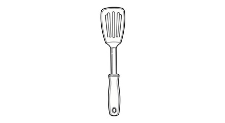 Slotted turner spatula for kitchen cooking © stew