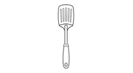 Slotted kitchen spatula for cooking and flipping food © stew