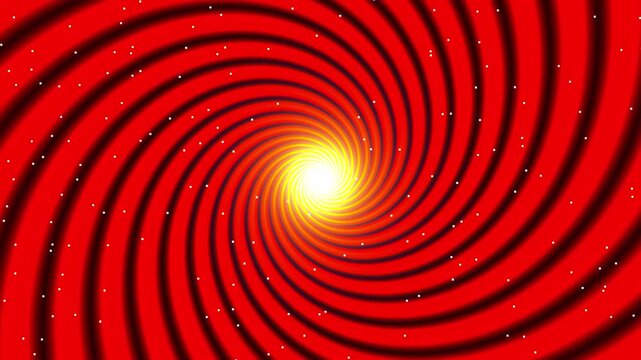 Dynamic Cosmic Vortex with Swirling Red and Orange Light and Star Particles