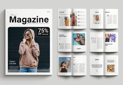 Mnimal Magazine Template