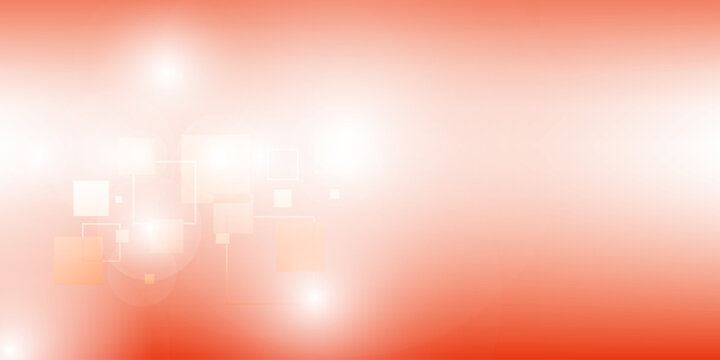Abstract white and orange color, modern design stripes background with geometric rectangle shape and bokeh glowing light, technology template background. Vector illustration.
