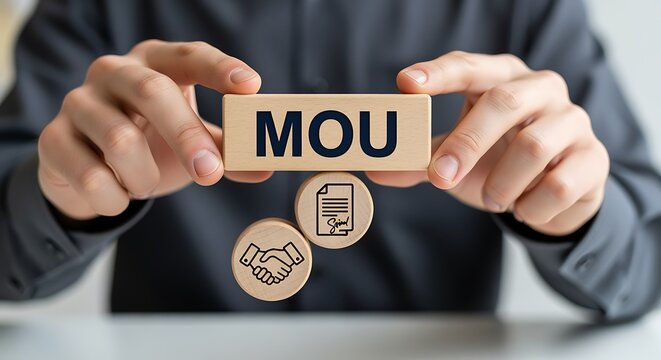 Mou Concept Showcasing Business Agreement and Partnership Collaboration