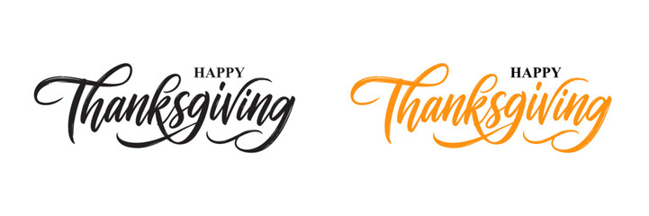 Happy Thanksgiving calligraphy text for greeting card © Ruhul