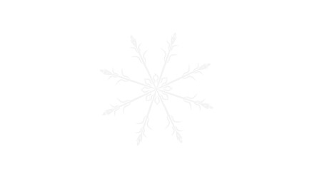Obraz premium Minimalist Light Grey Linear Snowflake Vector on White Background for Elegant Christmas Branding and Modern Winter Holiday Graphic Designs