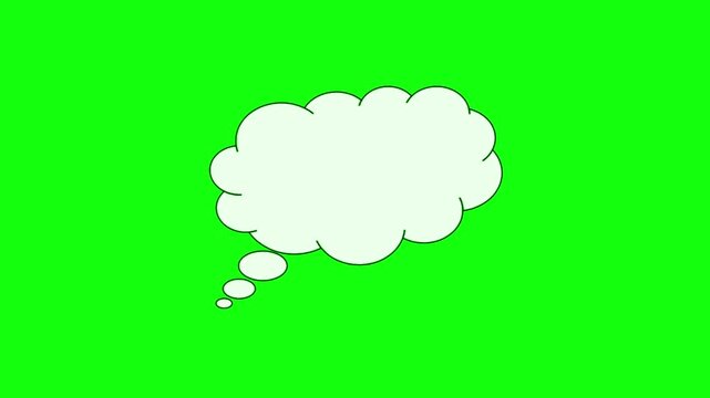 Flat vector bubble shapes floating animation on green background loop cloud