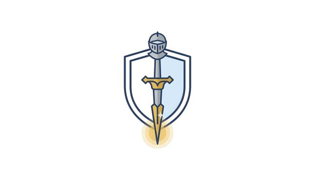 Knight's Shield and Sword Icon