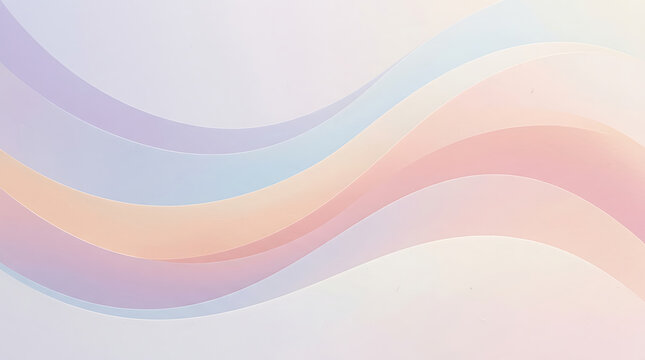 Abstract pastel wave background with layered flowing shapes