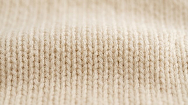Beige knitted wool texture background, soft cream sweater fabric close up, warm neutral textile pattern for winter fashion and cozy home decor