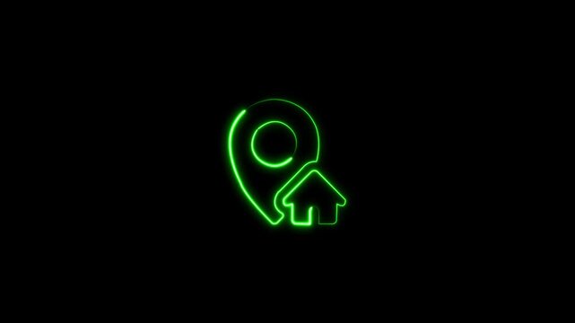 neon sign on a green background
