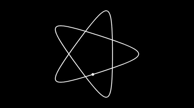 Spirograph Geometric Line Drawing Animation on Black Background 4K