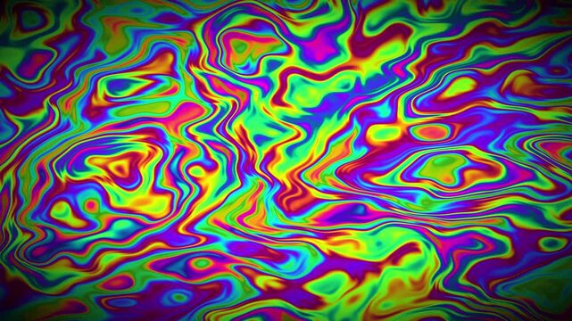 Vibrant Holographic Liquid Swirl Abstract Background