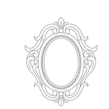 Ornate Oval Frame Vector